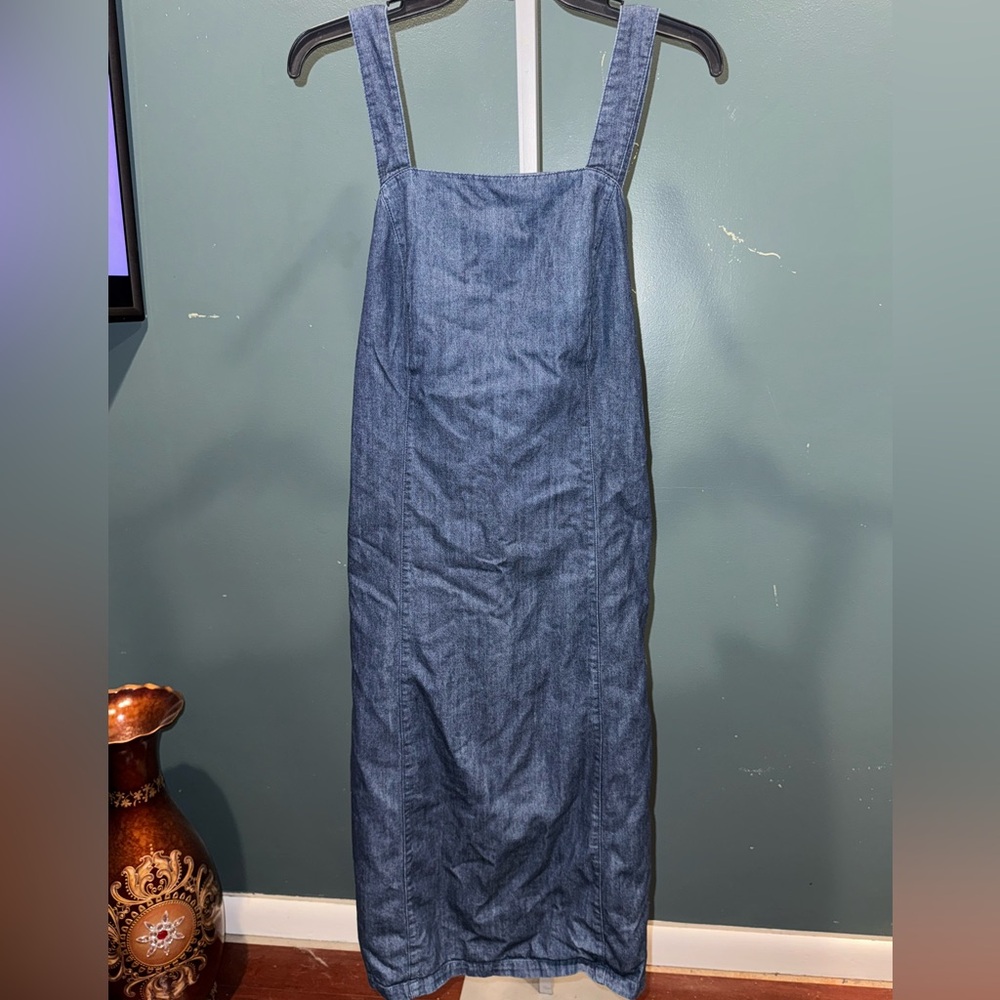 POPSUGAR Blue Denim Midi Dress